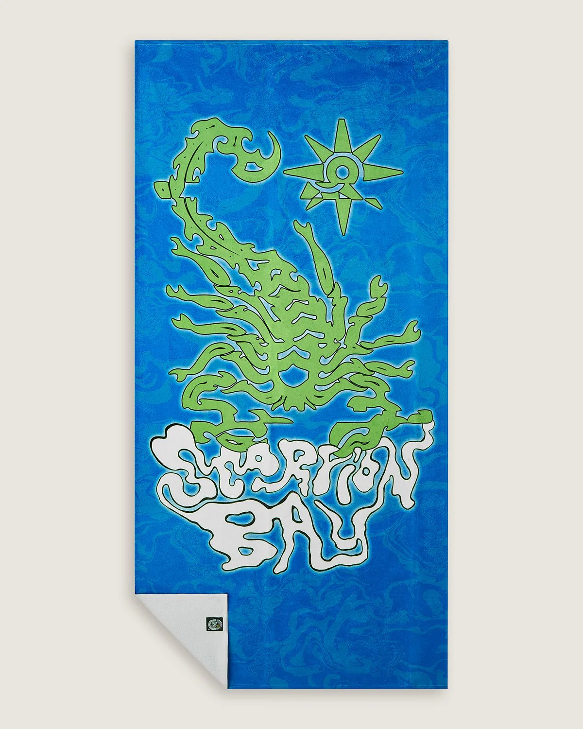 Telo mare stampato "Psycho Lettering"