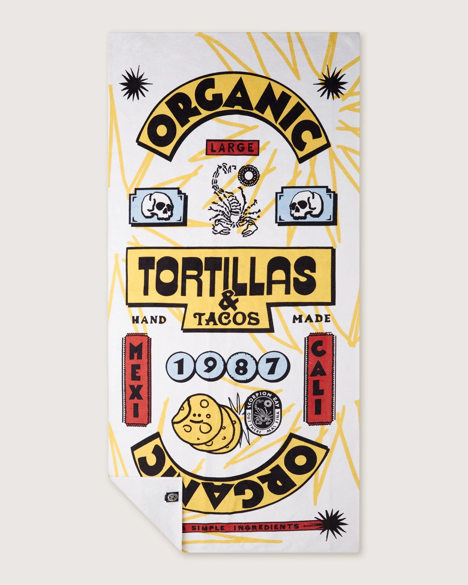 Telo mare stampato "Tortillas & Tacos"