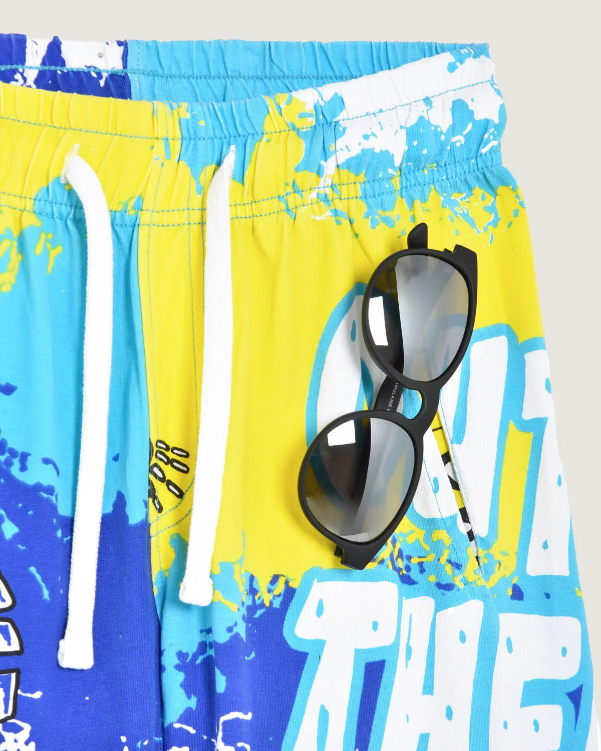 Bambino | Bermuda School Of Surf Color Turchese In 100% Cotone Con Stampa "Out There Mas Fina" - Image 3