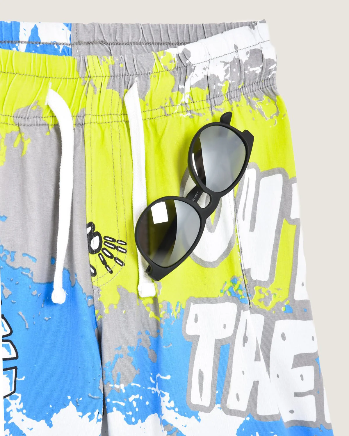 Bambino | Bermuda School Of Surf Color Carbone In 100% Cotone Con Stampa "Out There Mas Fina" - Image 3