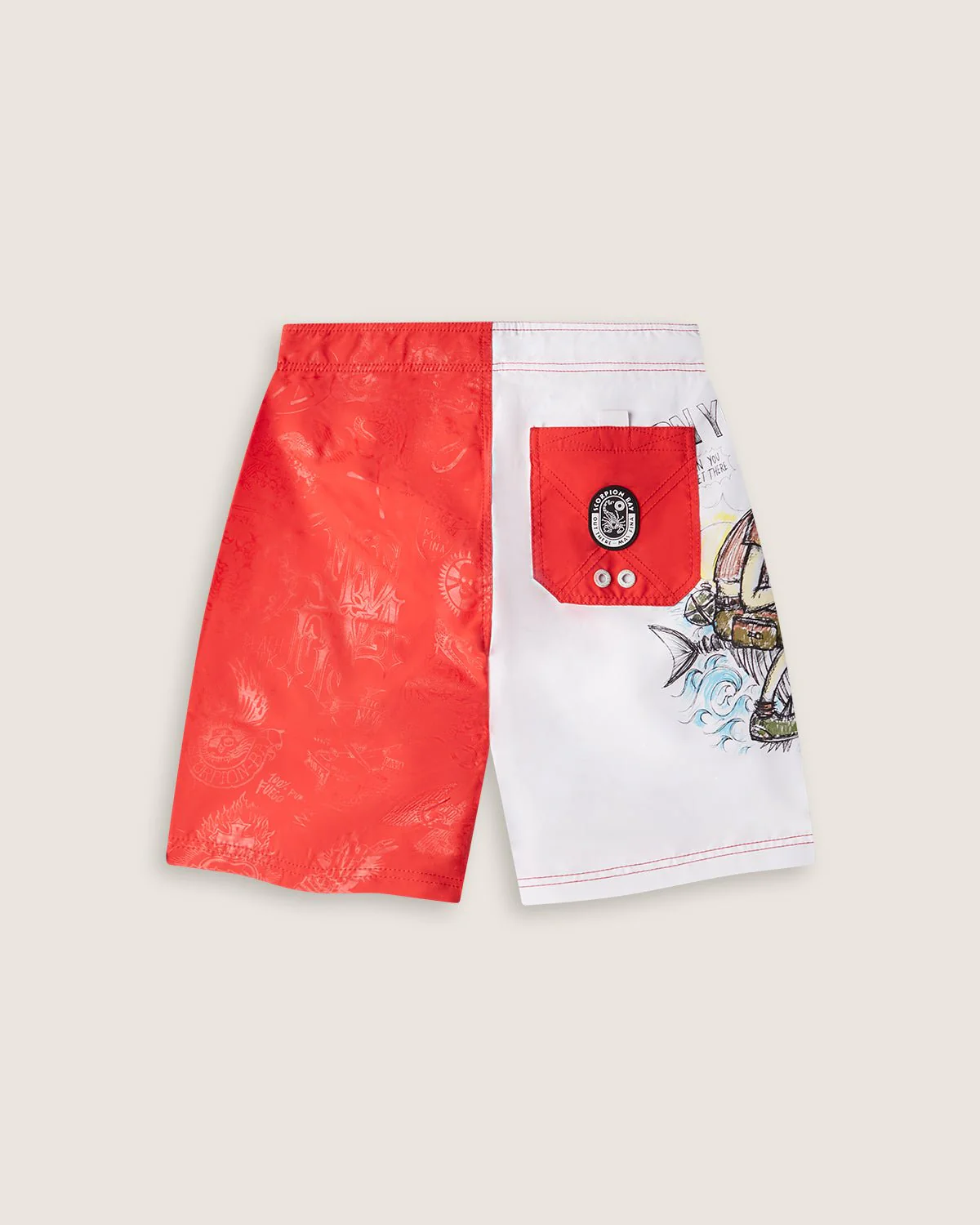 Costume board short stampato "Burn your maps" bambino - Image 2