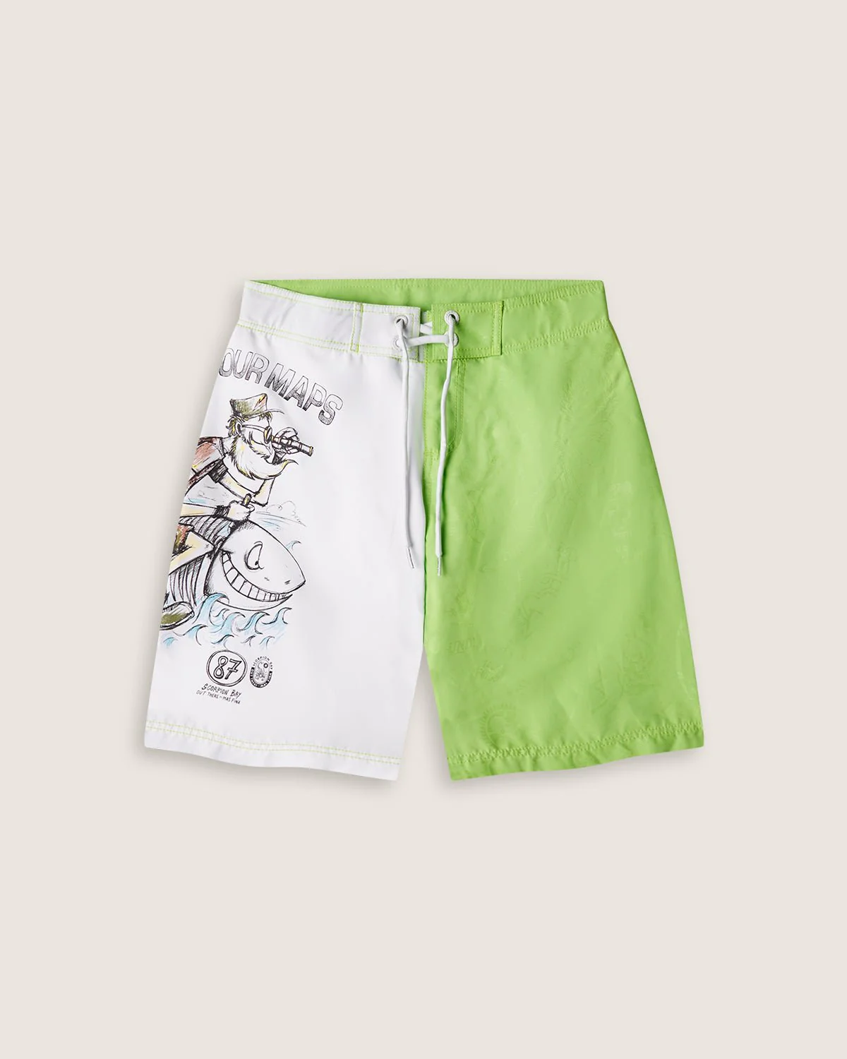 Costume board short stampato "Burn your maps" bambino