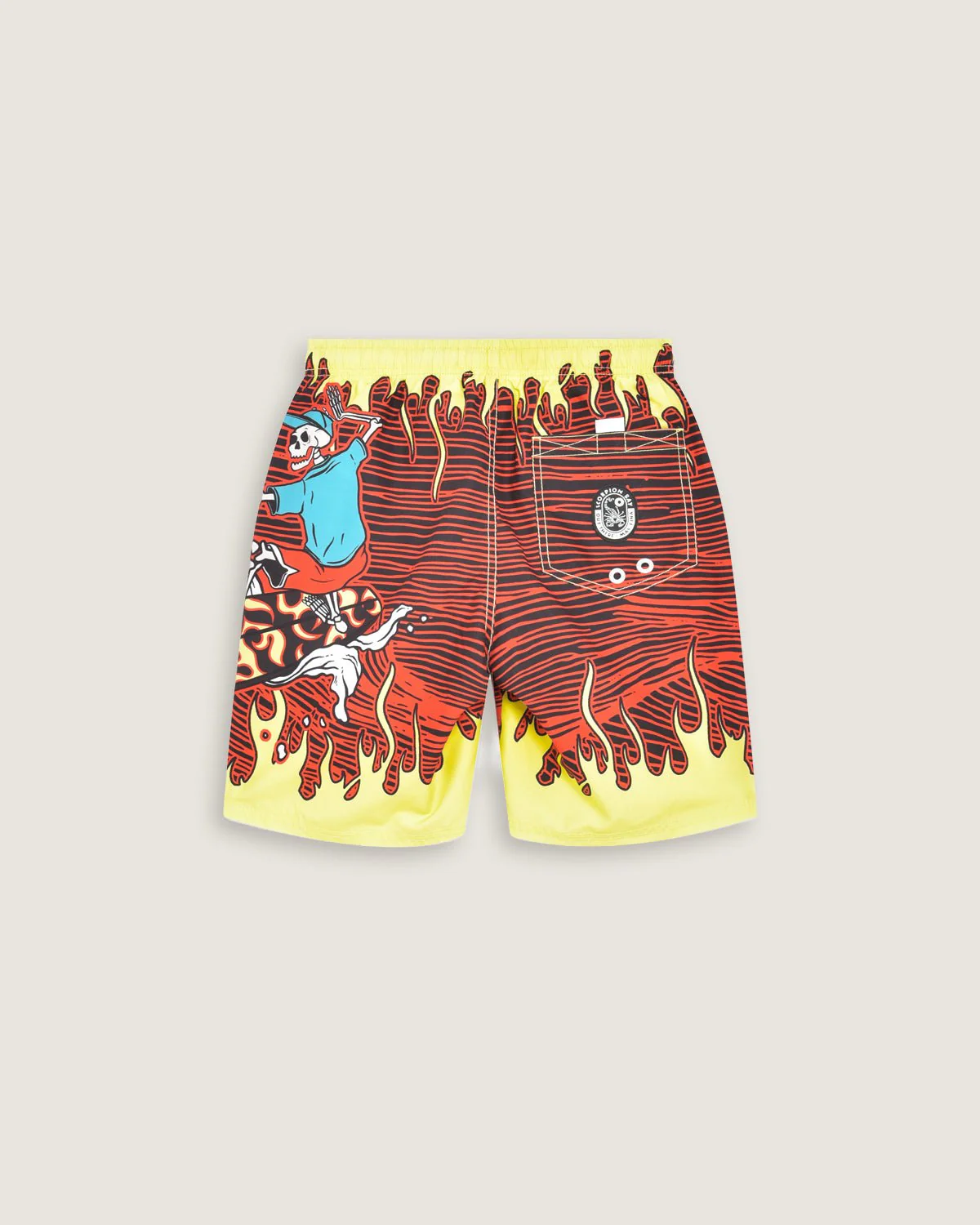 Bambino | Costume Jam Con Stampa All-Over "Flaming Surfing Skull" - Image 2
