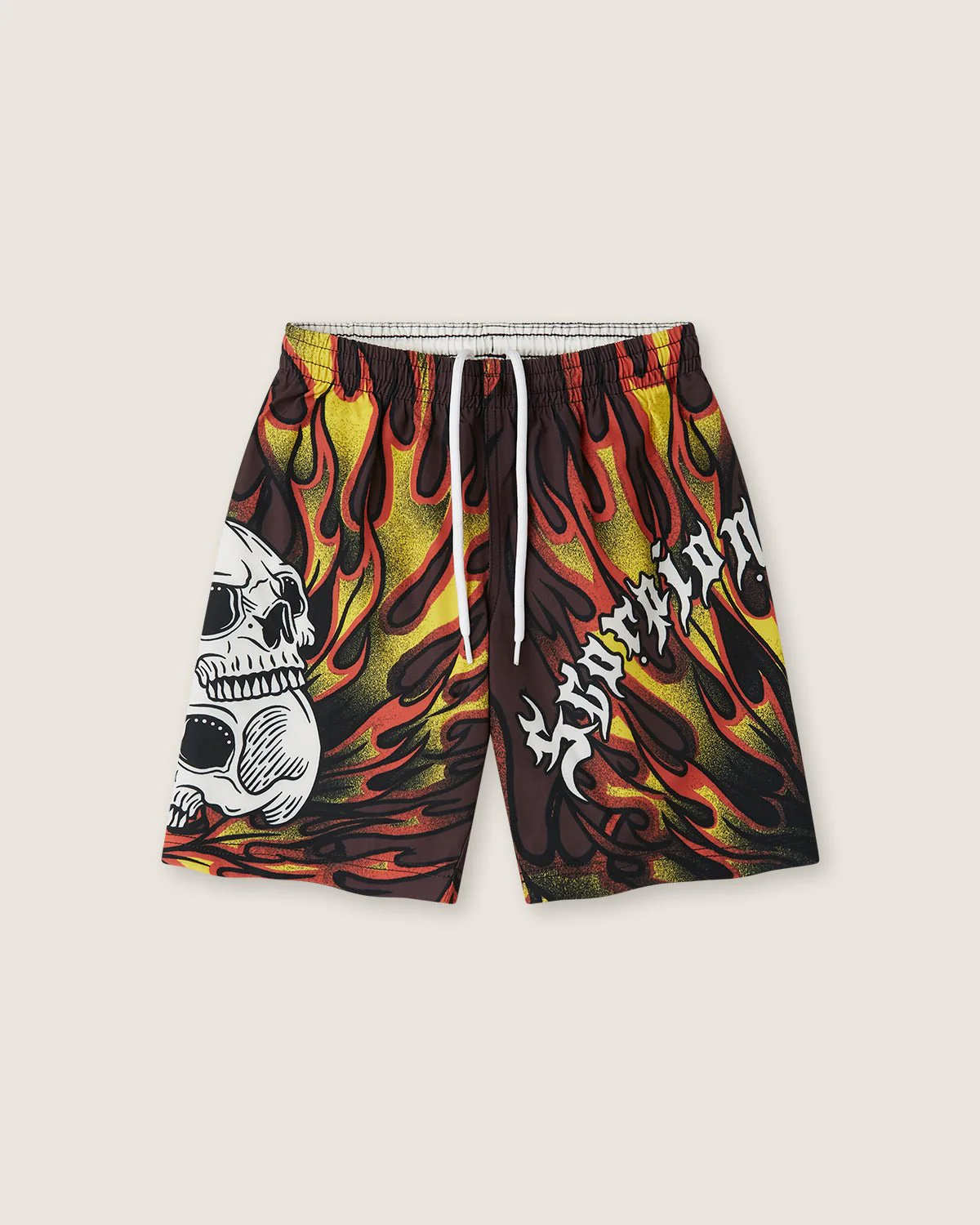 Costume jam con stampa "Skulls on fire" bambino