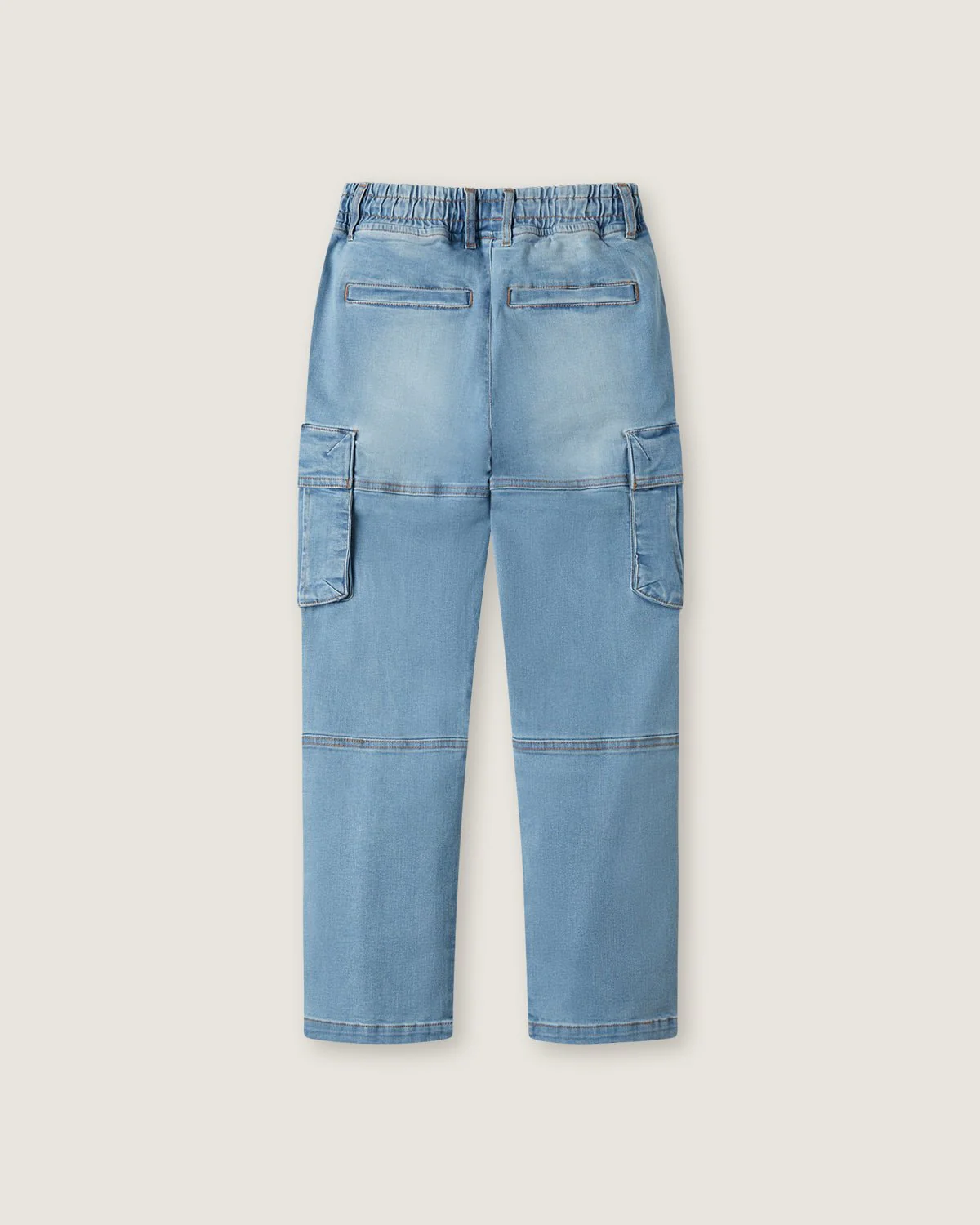 Pantaloni jogger cargo in denim bambino - Image 2
