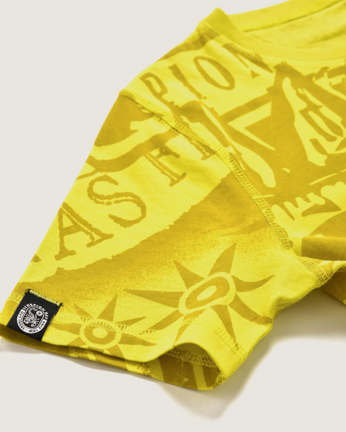Bambino | T-Shirt Double-Face Color Giallo Acido 100% Cotone Con Stampa All-Over "King Skull" - Image 7