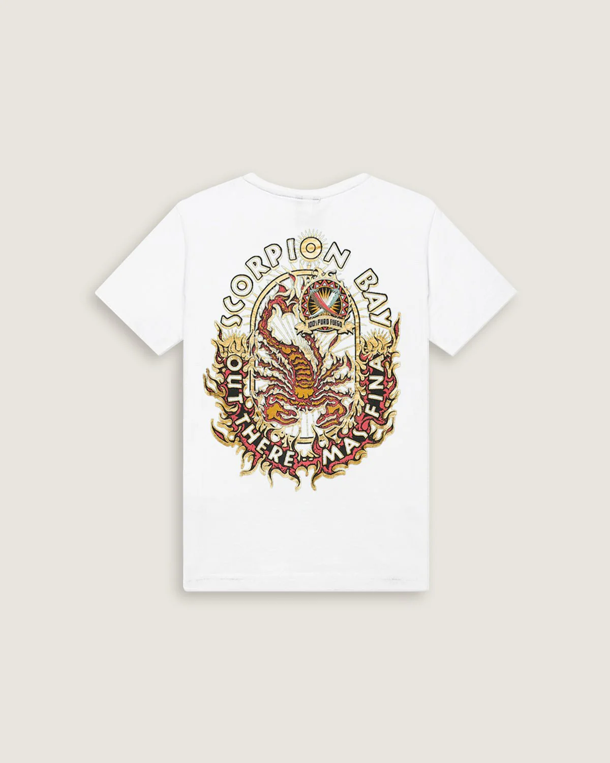 T-shirt stampata "Logo Y Fuego" bambino