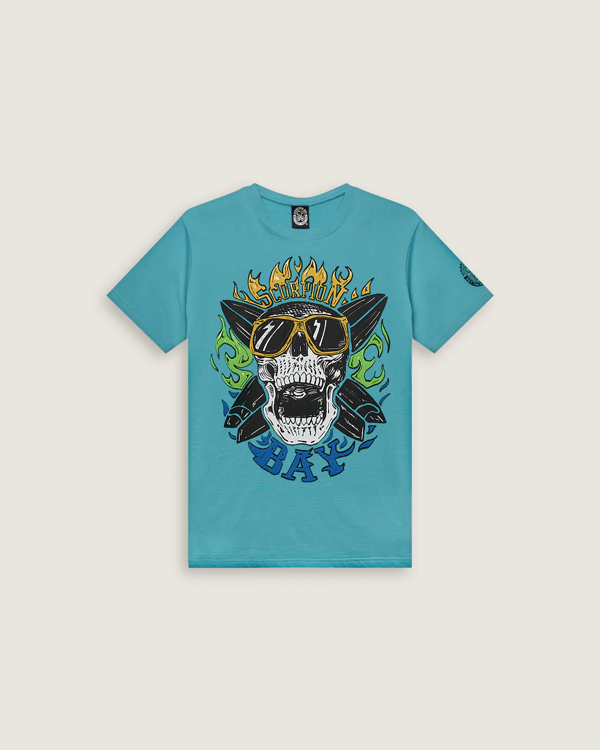 Bambino | T-Shirt "Screaming Skull" Color Avio
