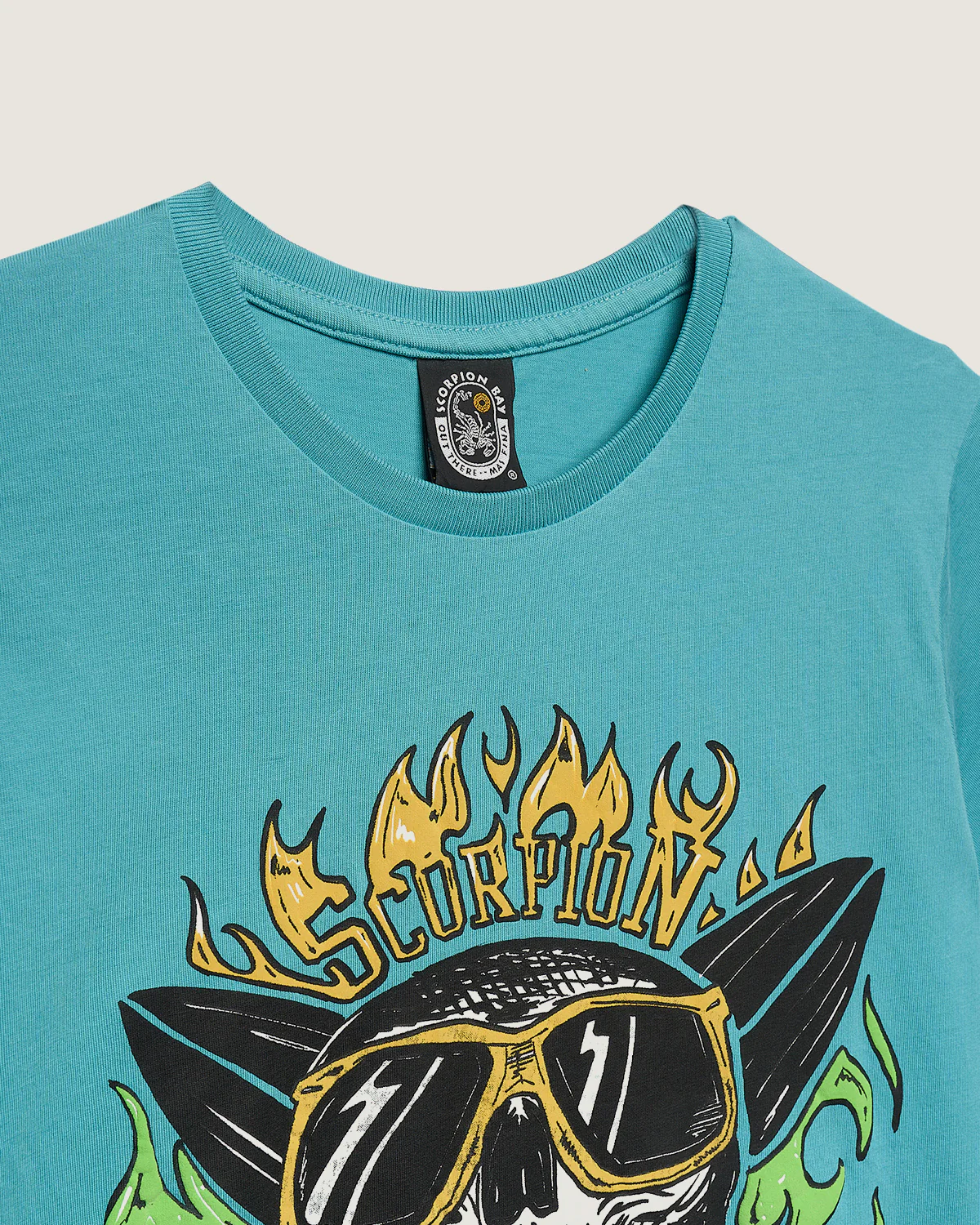 Bambino | T-Shirt "Screaming Skull" Color Avio - Image 3