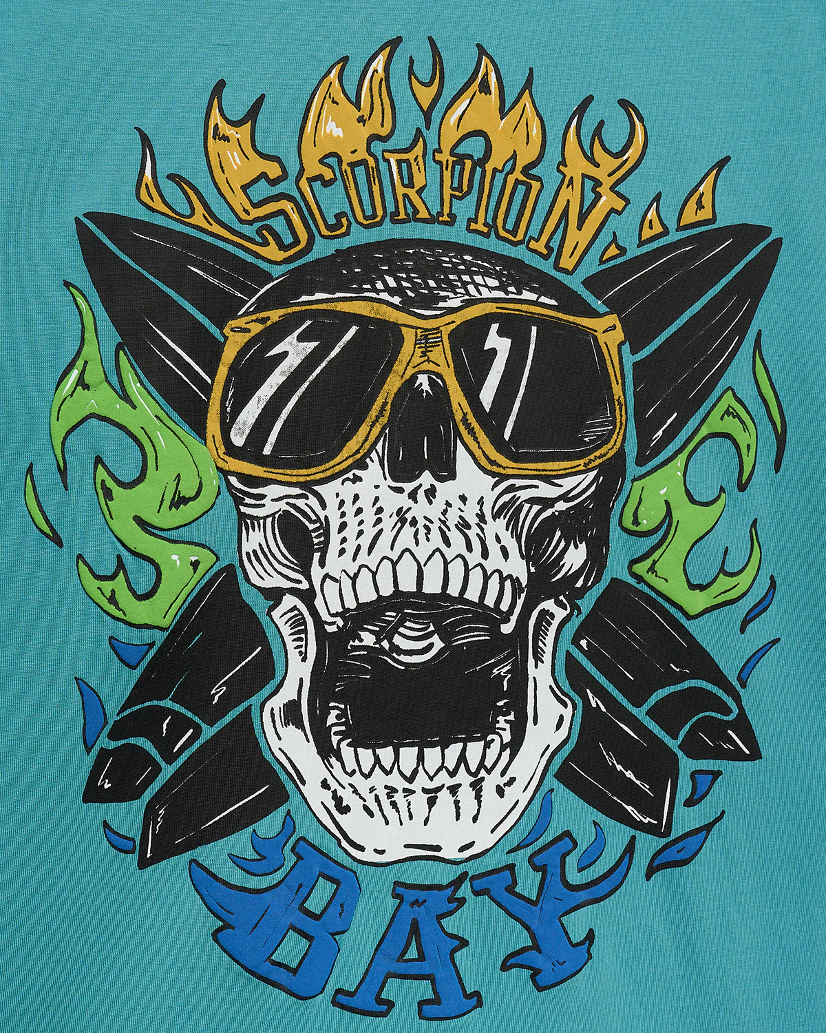 Bambino | T-Shirt "Screaming Skull" Color Avio - Image 5