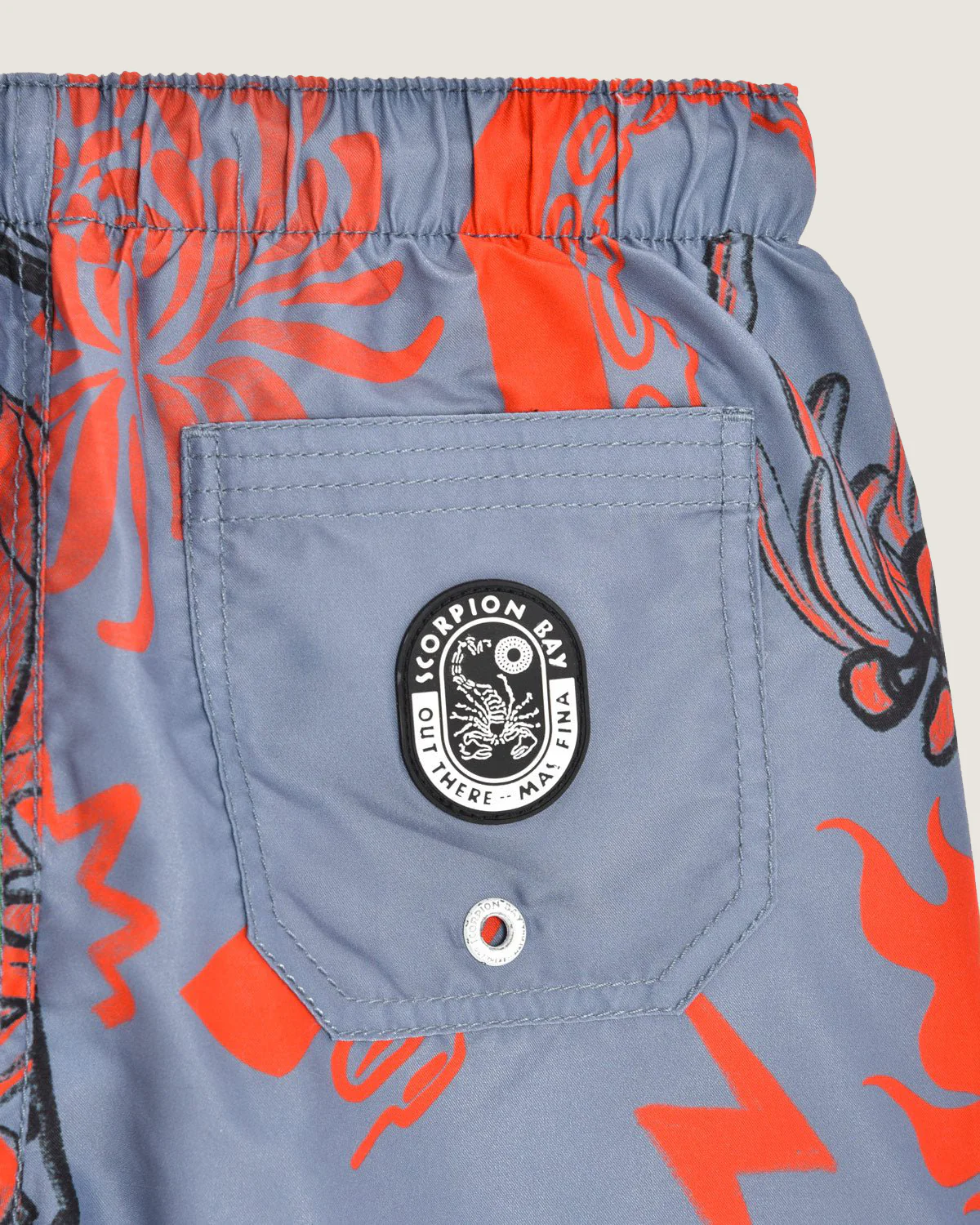 Bambino | Costume Volley Antracite Con Stampa All-Over "Sketched Skull" - Image 3