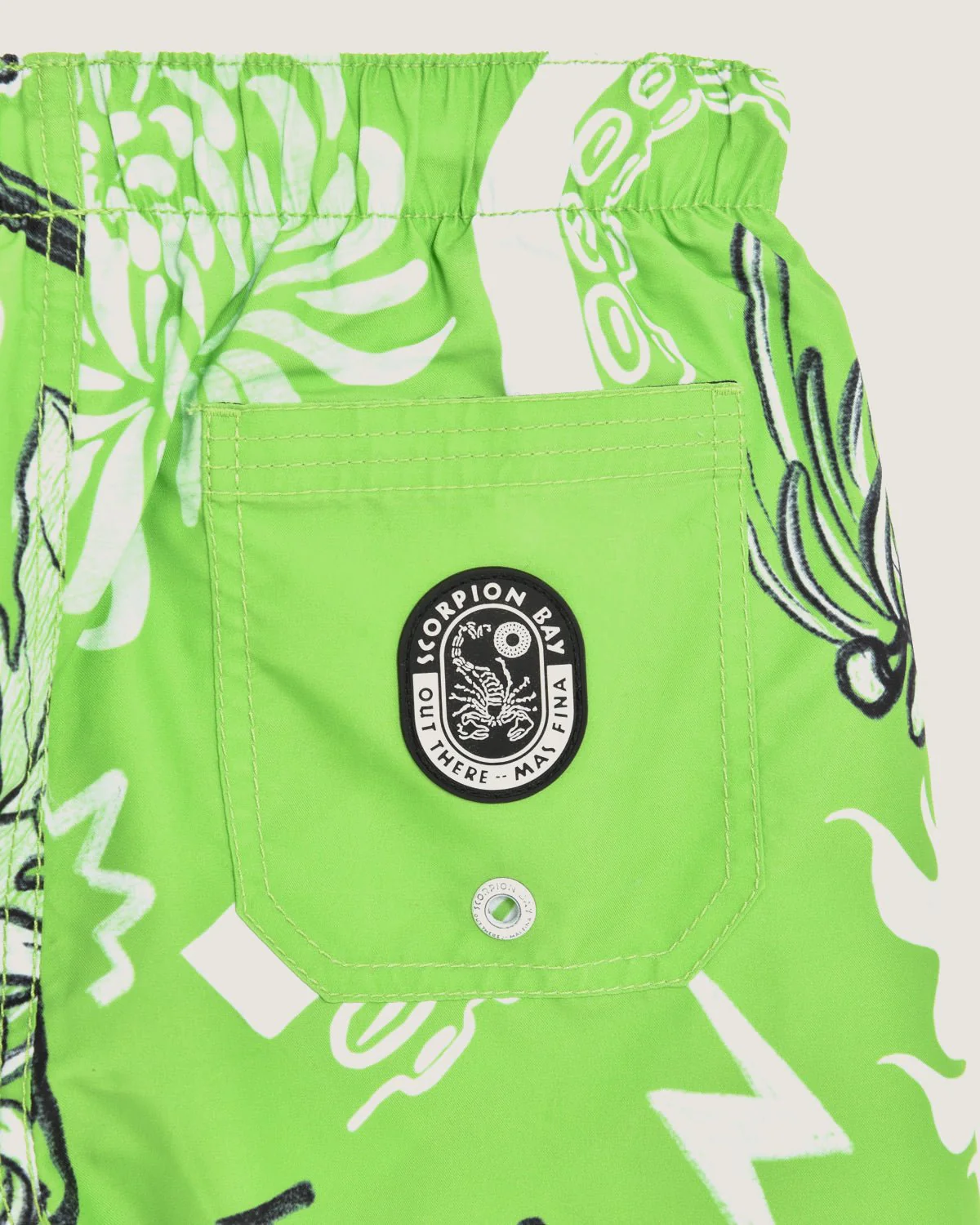 Bambino | Costume Volley Verde Con Stampa All-Over "Sketched Skull" - Image 4