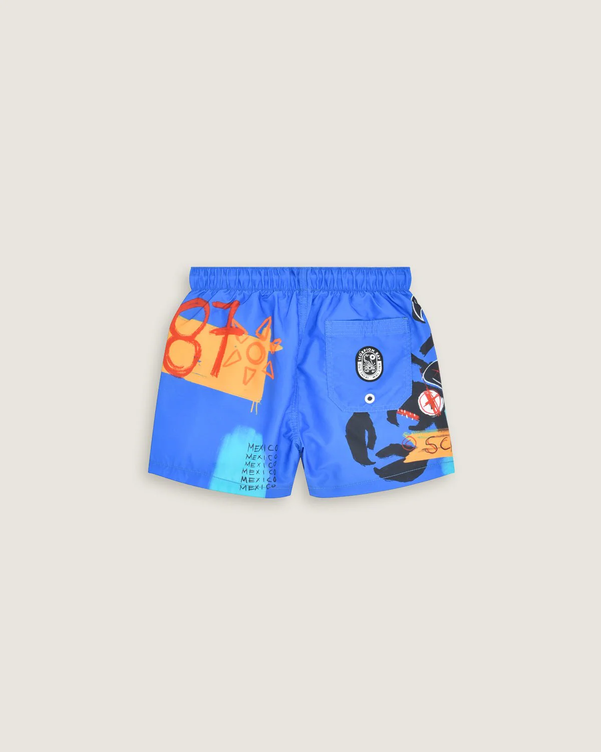 Bambino | Costume Volley Turchese Con Stampa "Sketched Scorpion" - Image 2