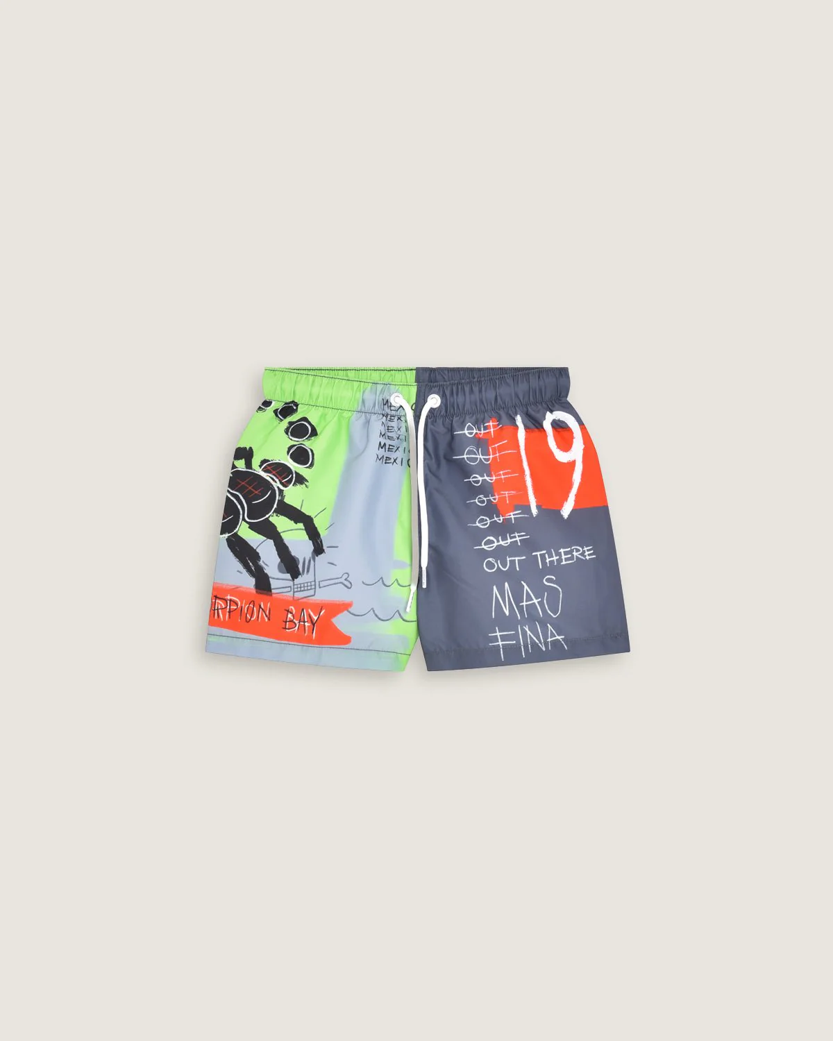 Bambino | Costume Volley Color Carbone Con Stampa "Sketched Scorpion"