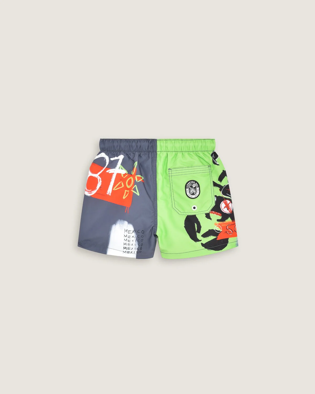 Bambino | Costume Volley Color Carbone Con Stampa "Sketched Scorpion" - Image 2