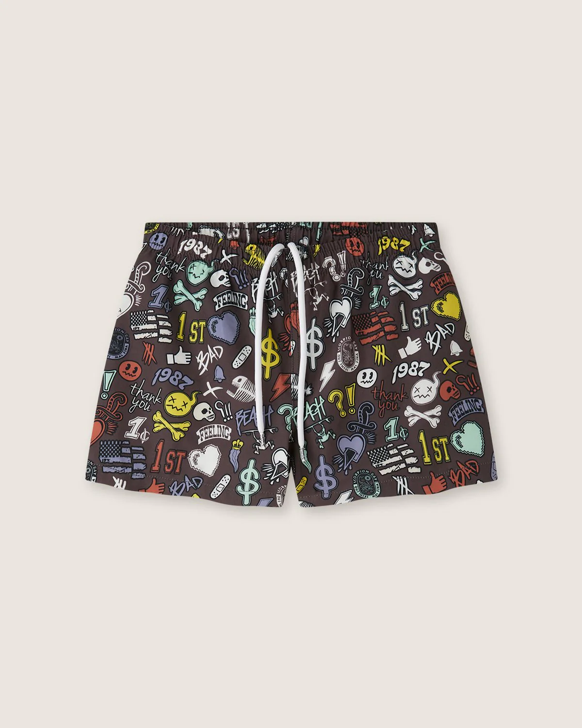 Costume volley con stampa "Stickers" bambino