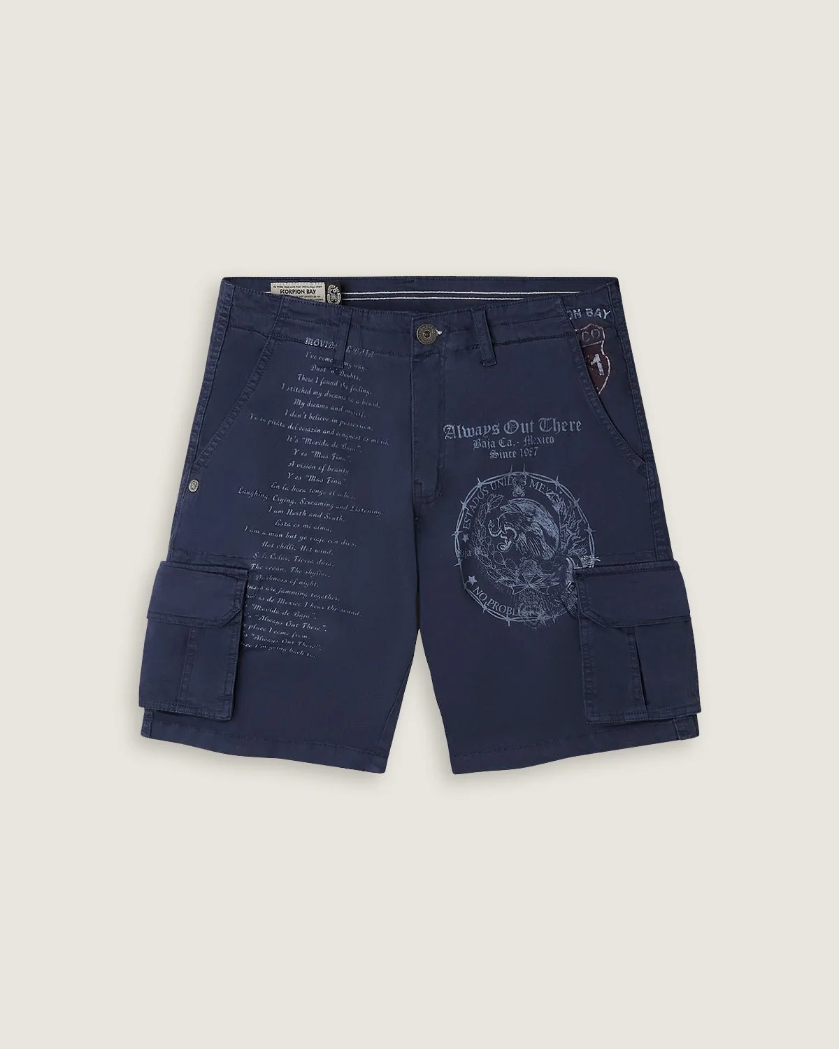 Bermuda cargo multitasca "Tattoo All Over" uomo