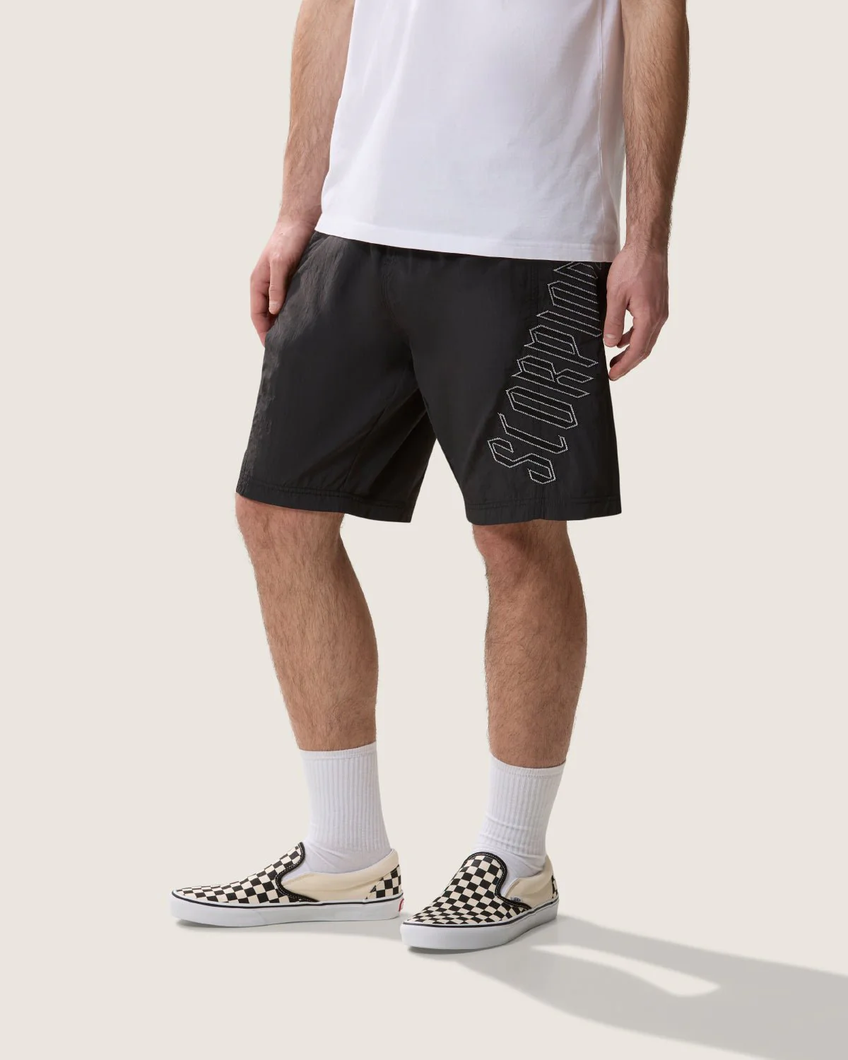 Costume board short stampato "Gothic Lettering" uomo - Image 2