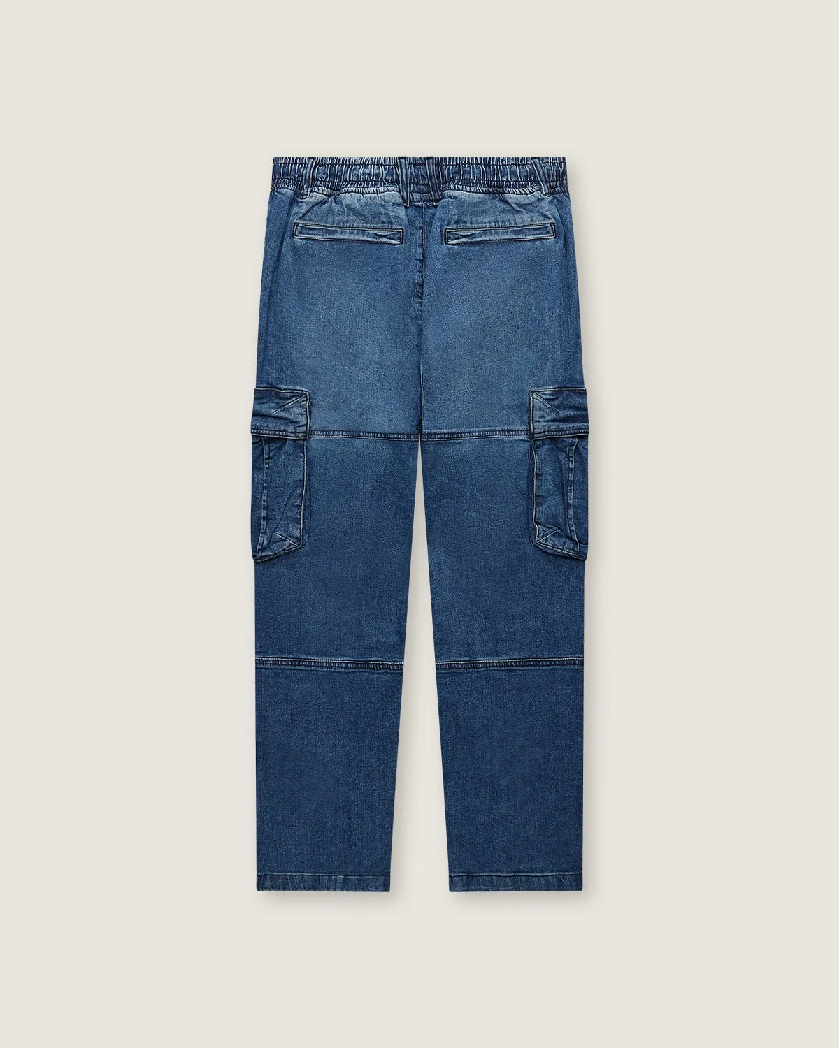 Pantaloni jogger cargo in denim uomo - Image 3