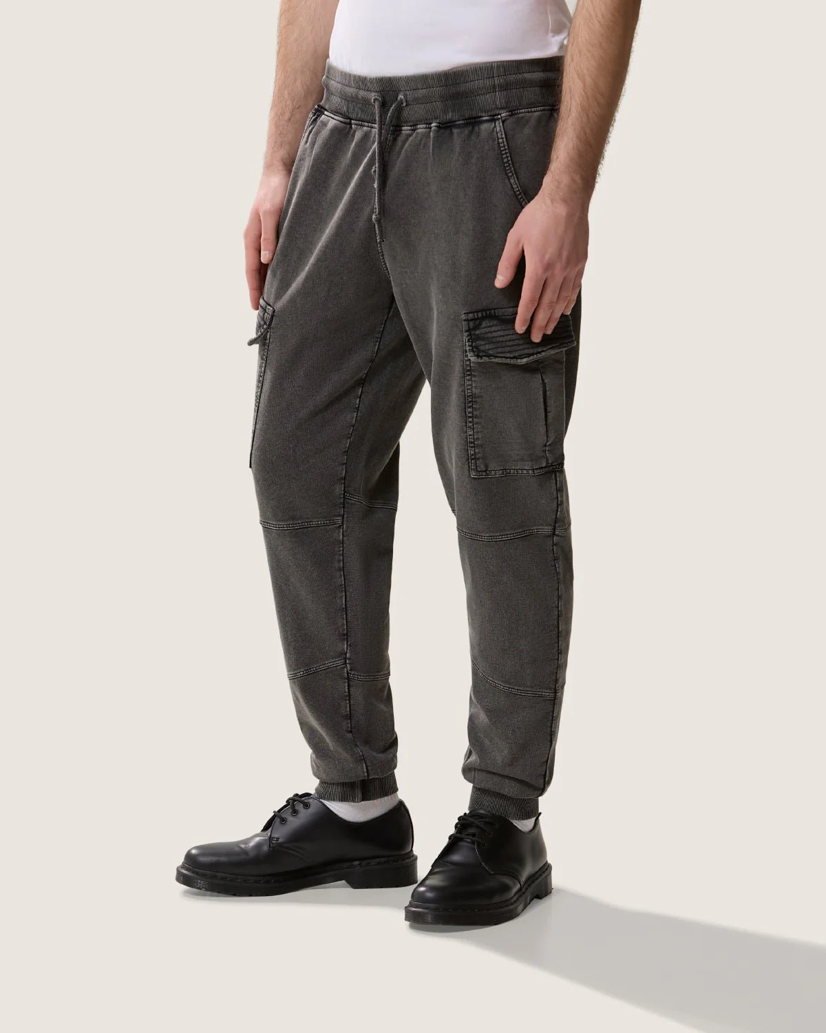 Pantaloni jogger cargo in felpa uomo - Image 2