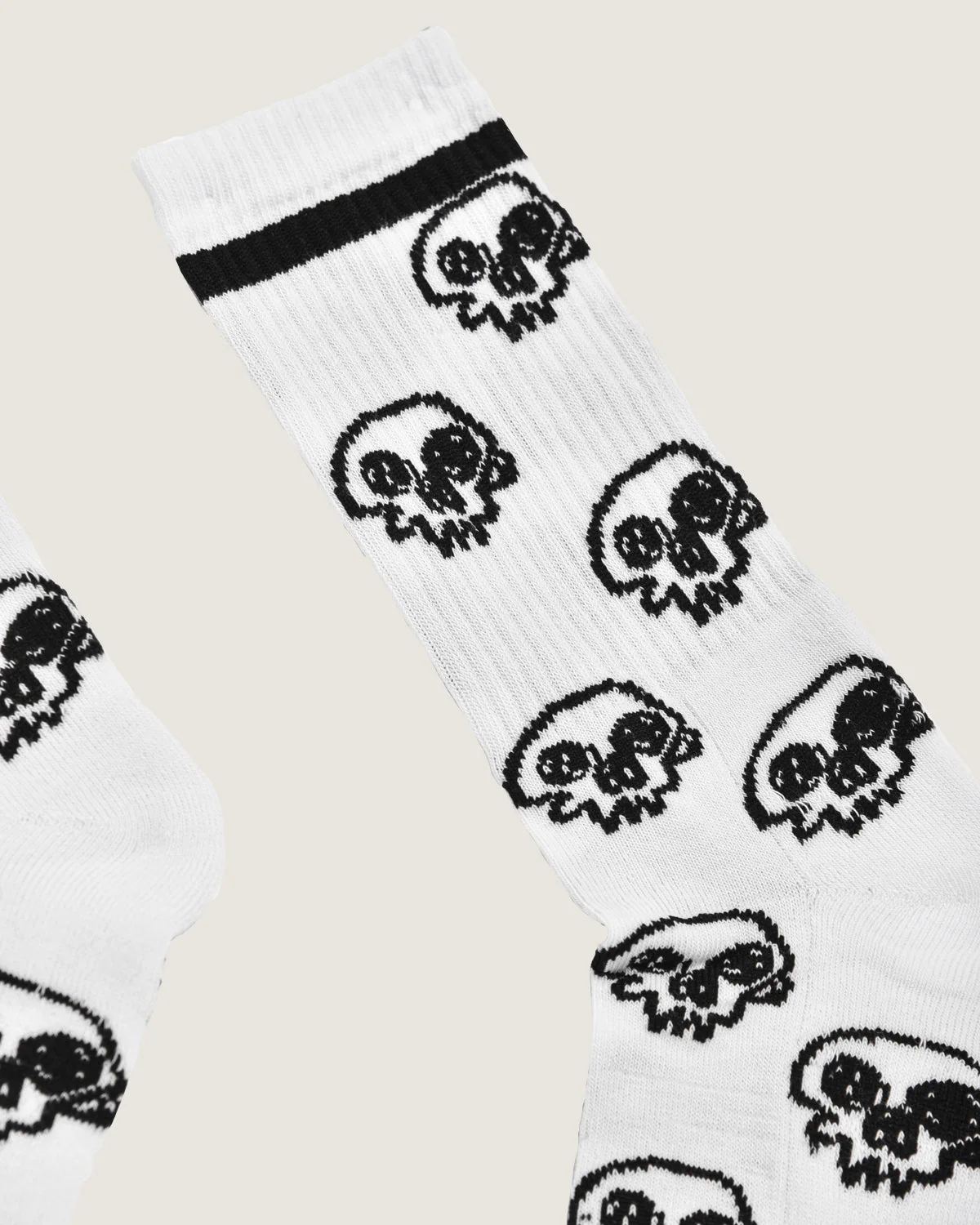 Calze mid jacquard "Sketched Skulls" - Image 3