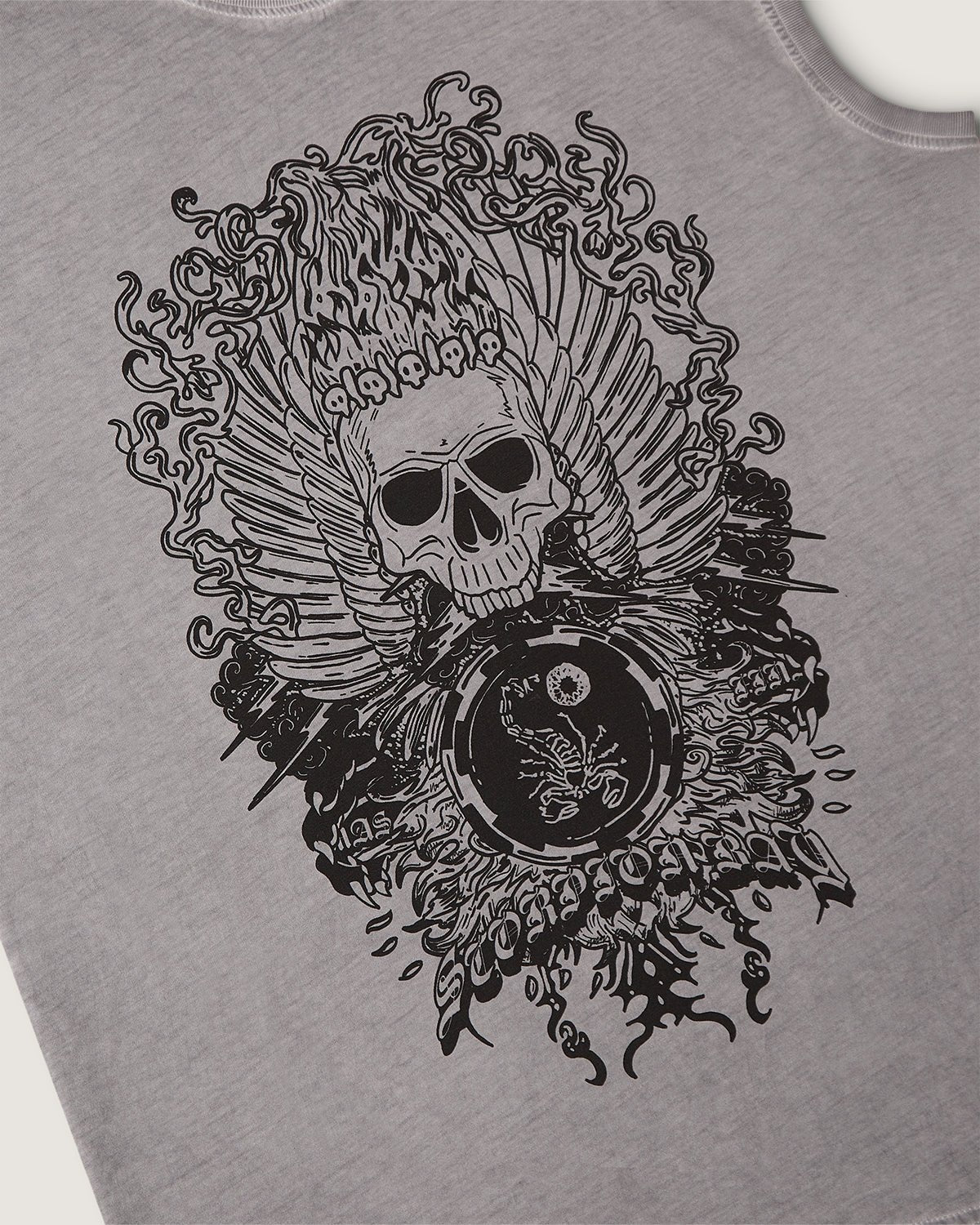 T-shirt smanicata stampata "Oniric Skull" uomo - Image 3