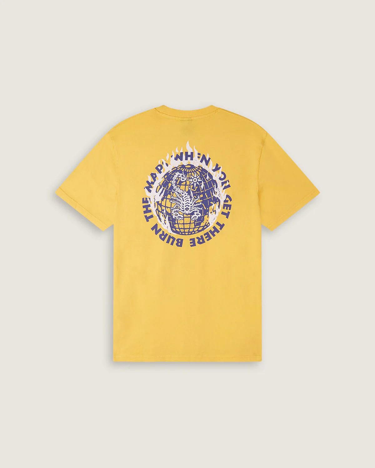 T-shirt stampata "Burning Globe" uomo