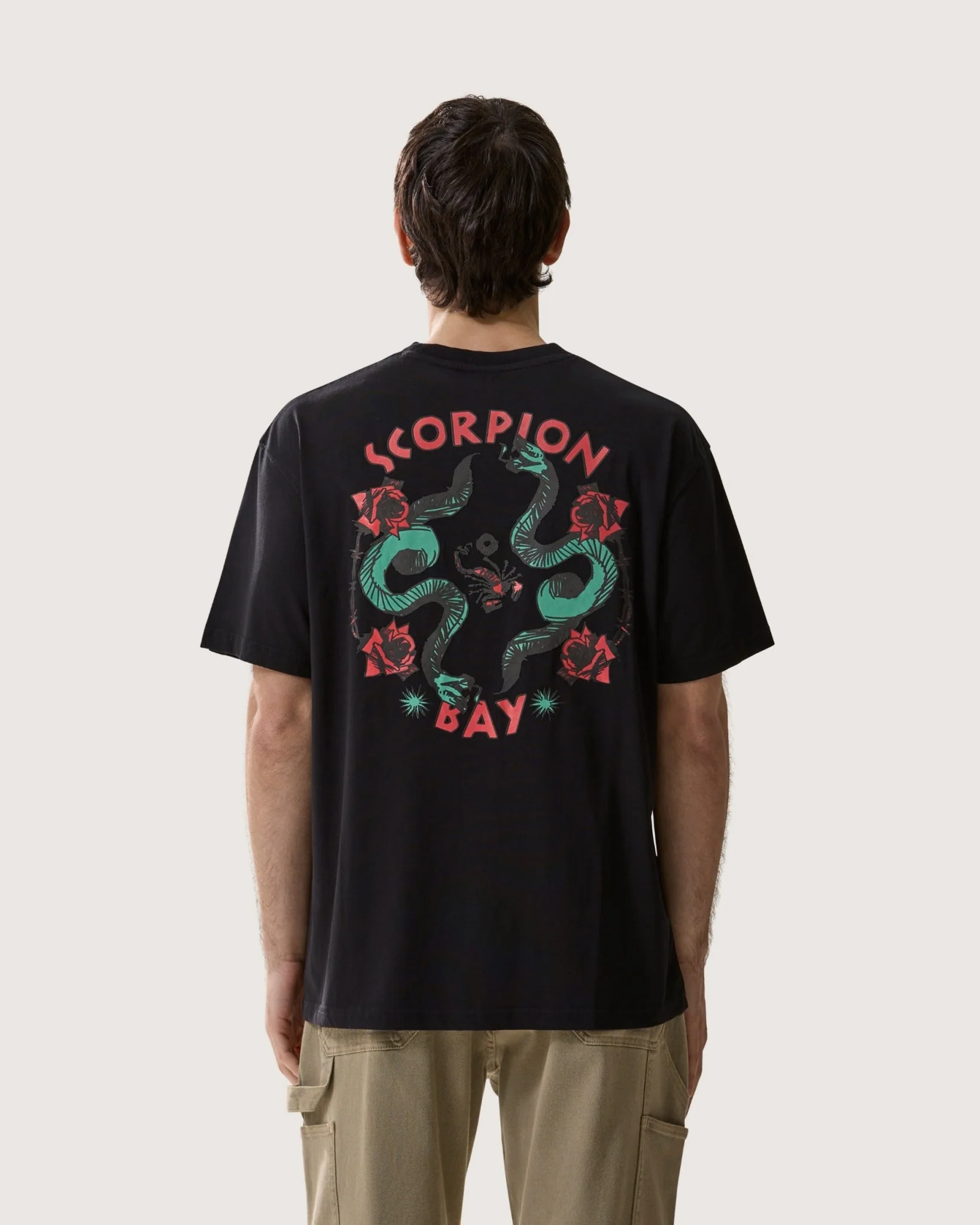 T-shirt stampata "Snakes’N’Roses" uomo - Image 4