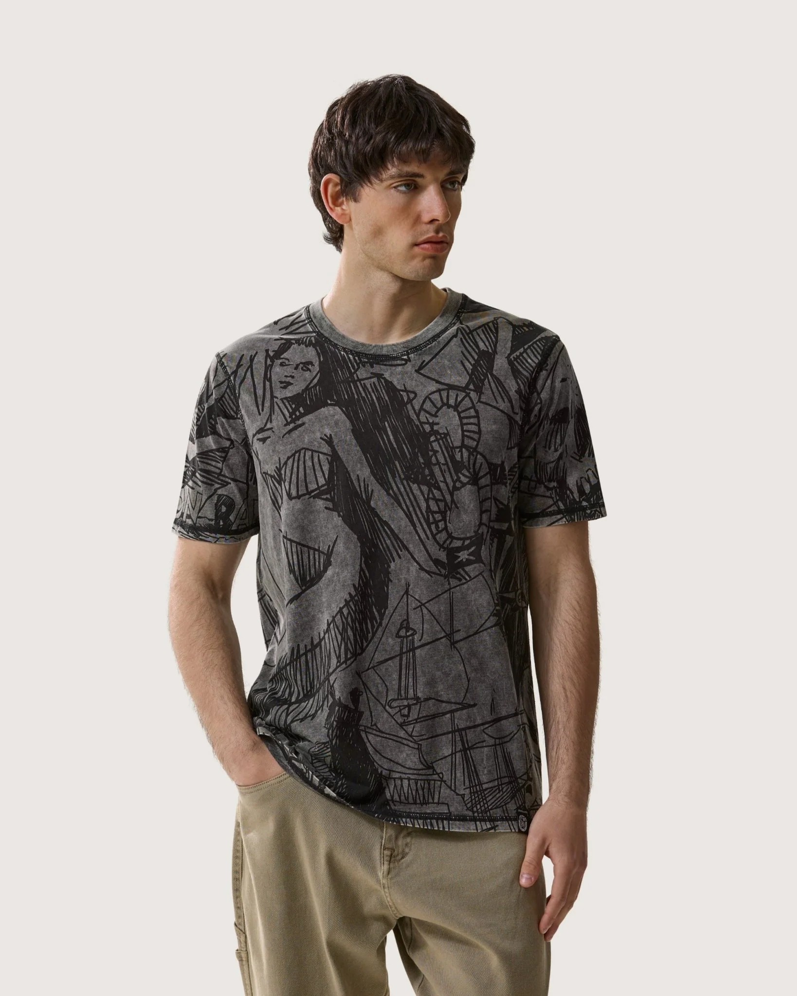 T-shirt stampata Double Face "Siren" uomo - Image 2