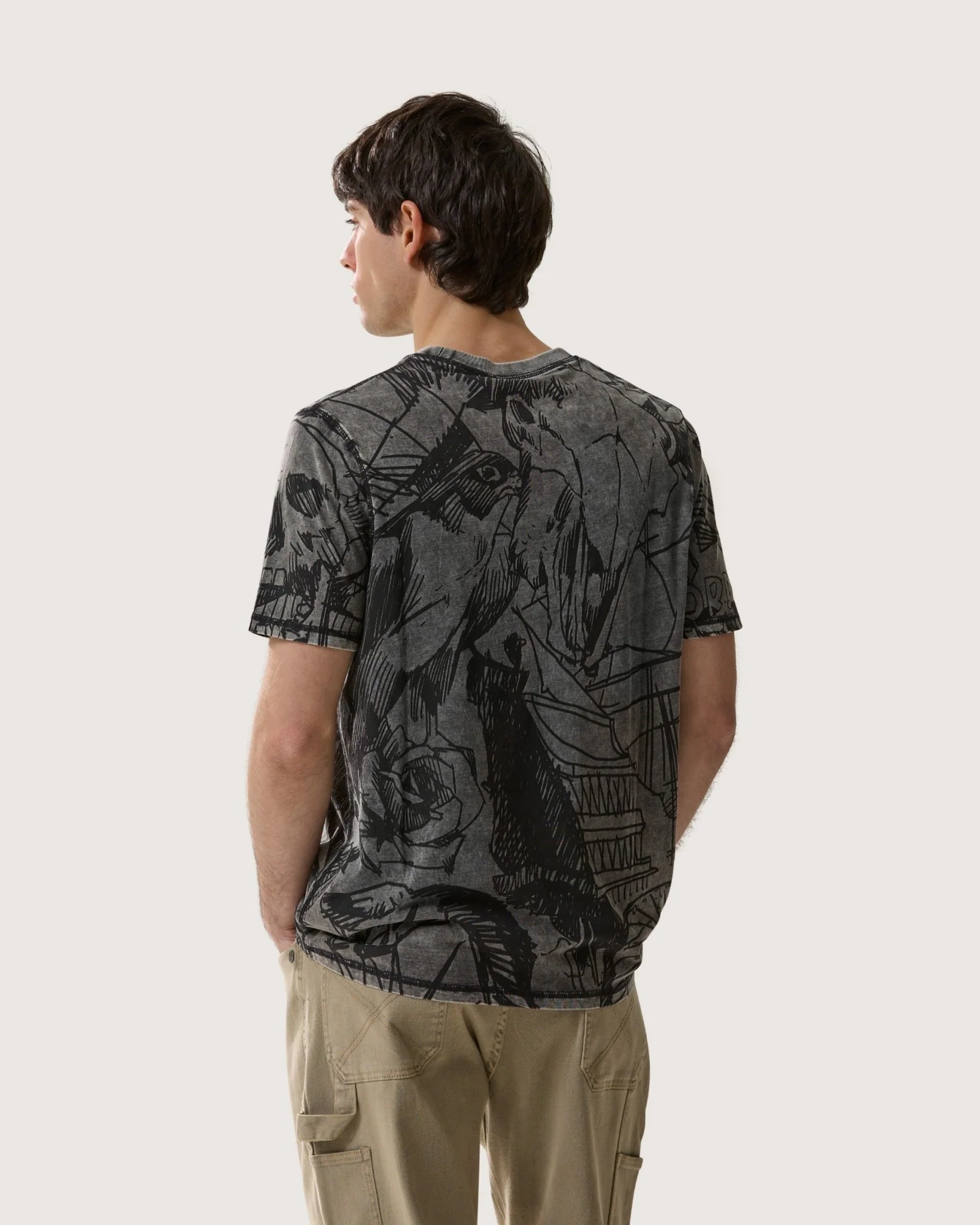 T-shirt stampata Double Face "Siren" uomo - Image 5