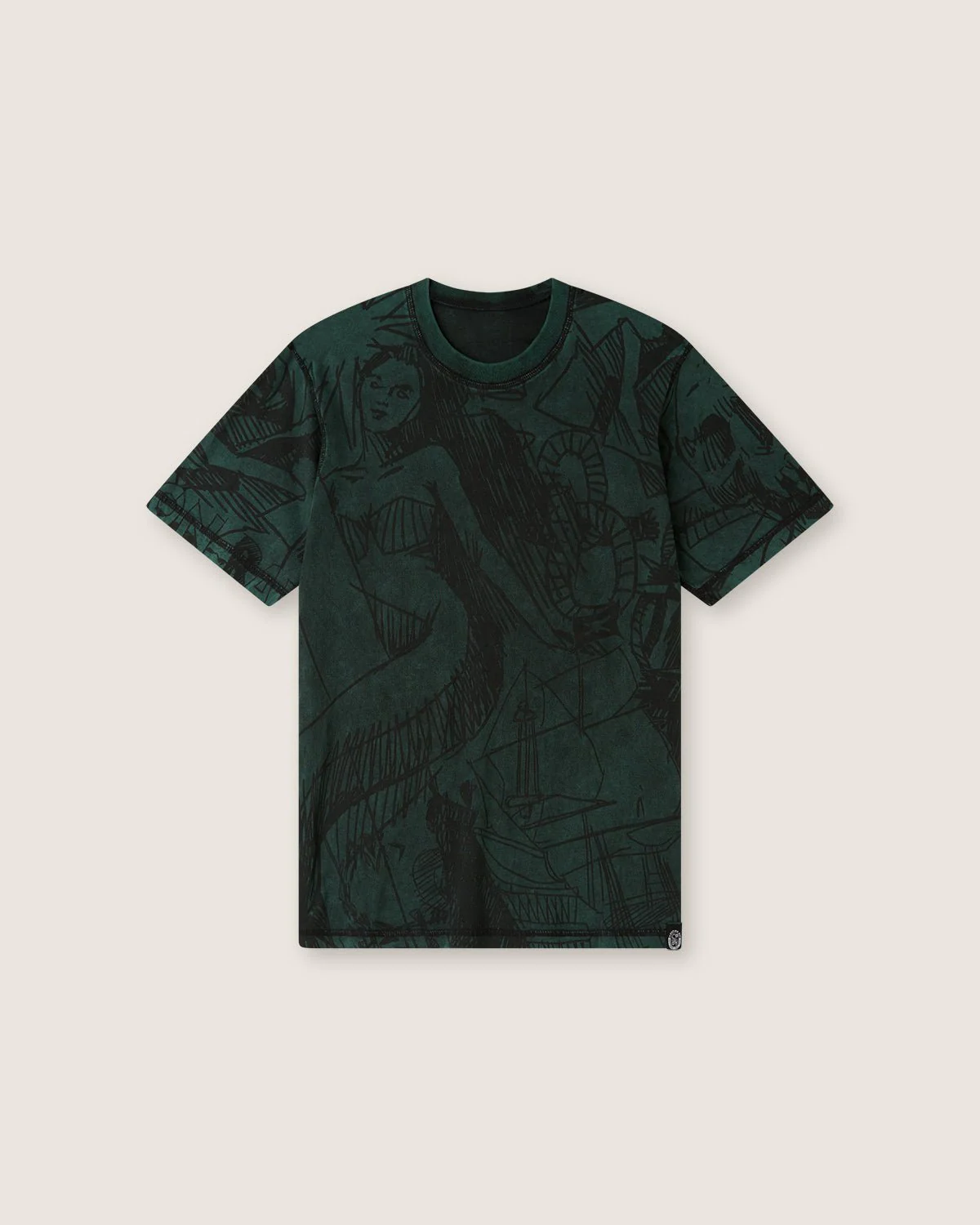 T-shirt stampata Double Face "Siren" uomo