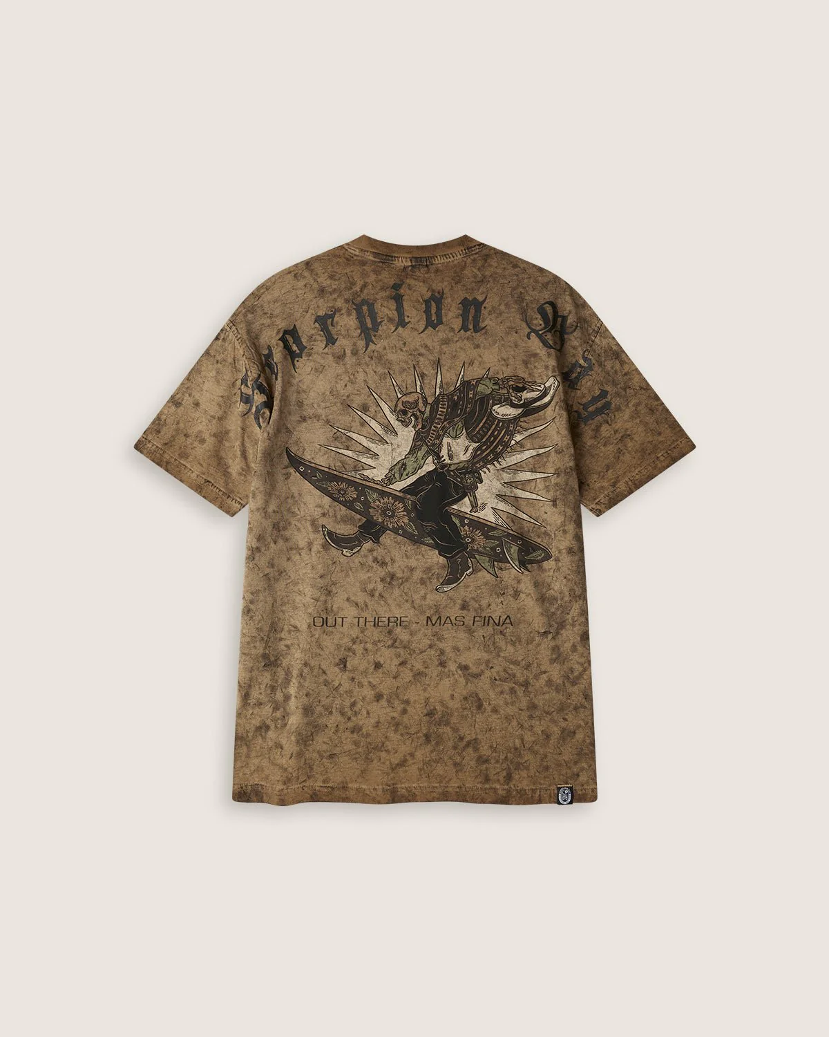 T-shirt stampata dirty "Surf Rodeo" uomo