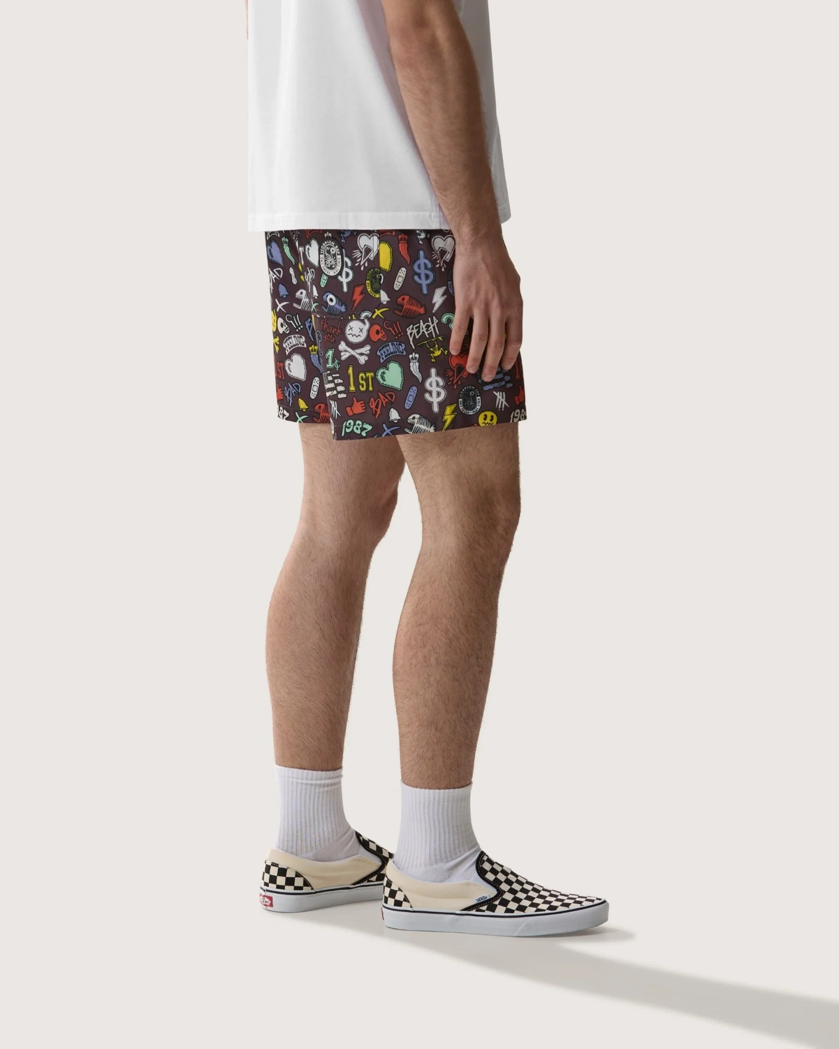 Costume volley con stampa "Stickers" uomo - Image 4